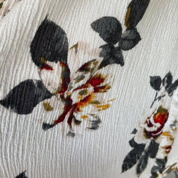 Rue21 Women's White with Floral Pattern Mini Sun Dress, Size L - Picture 7 of 7